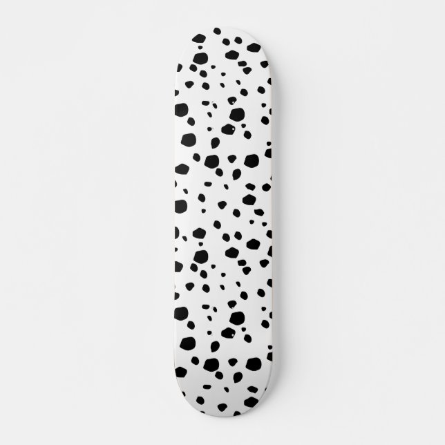 Cute Dalmatian Dog Animal Print Pattern Skateboard (Front)