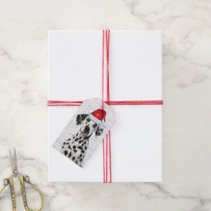 Cute Dalmatian Dog Christmas Holiday Gift Tags