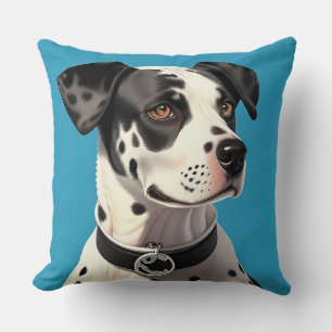 Cute Dalmatian Dog Face Cosy Decorative Dog Lovers Cushion