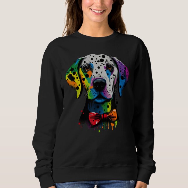 Cute Dalmatian Dog on Dalmatian  2 Sweatshirt (Front)