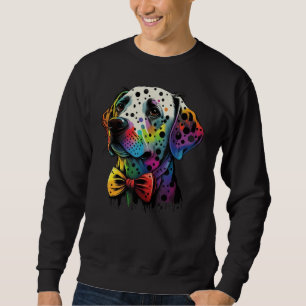 Cute Dalmatian Dog on Dalmatian Sweatshirt