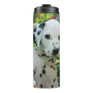 Cute Dalmatian Dog Puppy Pet Portrait Photo - Thermal Tumbler