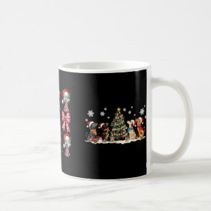 Cute Dalmatian Dog Red Plaid Coquette Bow Christma Coffee Mug