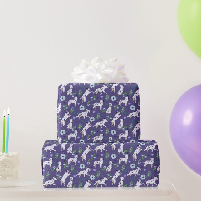 Cute Dalmatian Dogs Pets Pattern Wrapping Paper (Party Gifts)