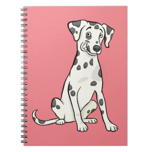 Cute Dalmatian Gift Puppy Dog Mum Lover Cartoon Notebook