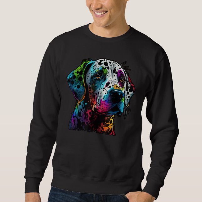 Cute Dalmatian on Dalmatian Dog Sweatshirt (Front)