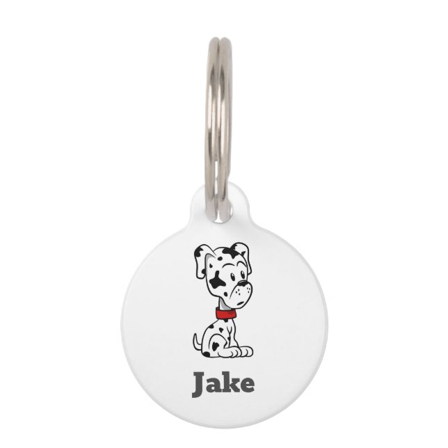 Cute Dalmatian Puppy Pet Tag (Front)