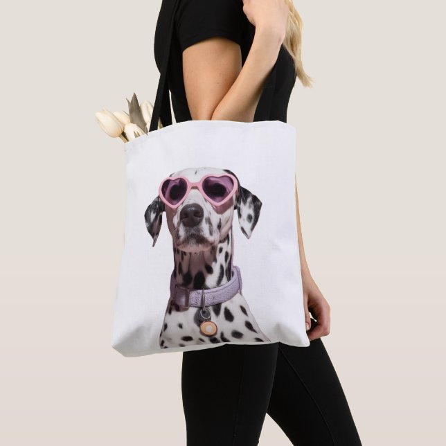 🐾💗 Cute Dalmatian Tote Bag (Close Up)