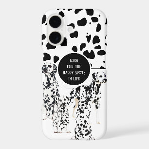 Cute Dalmatians Black & White Happy Spots