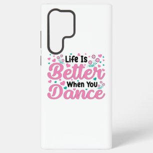 Cute Dancer Saying Pink & Teal Confetti Samsung Galaxy Case