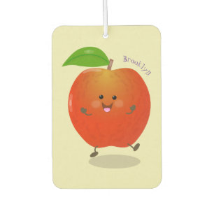 Cute dancing apple cartoon illustration car air freshener