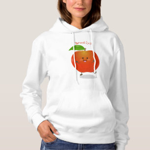 Cute dancing apple cartoon illustration hoodie