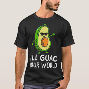 Cute Dancing Avocado  Vegan Food Graphic  Guac You T-Shirt