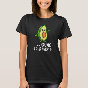 Cute Dancing Avocado Vegan Food Graphic Guac Your  T-Shirt