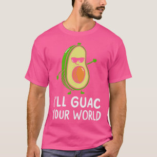Cute Dancing Avocado Vegan Food Graphic Guac Your  T-Shirt