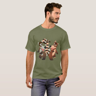 Cute Dancing Cartoon Coatimundis T-Shirt