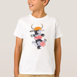Cute Dancing Cartoon Cow  Children T-Shirt