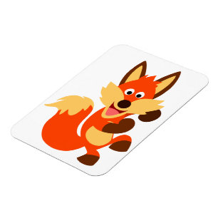 Cute Dancing Cartoon Fox Flexible Magnet