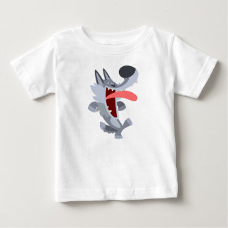 Cute Dancing Cartoon Wolf Baby T-Shirt
