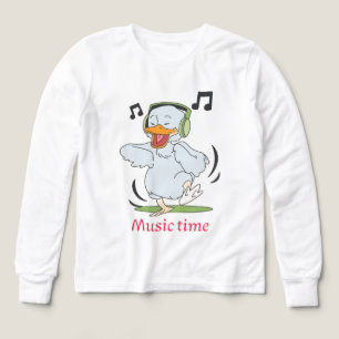 Cute Dancing Duck Cartoon with Headphones – Music 