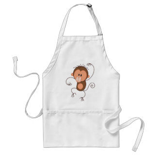 Cute Dancing Monkey Standard Apron