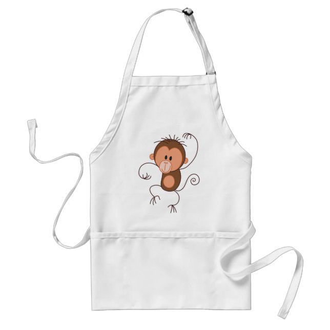 Cute Dancing Monkey Standard Apron (Front)