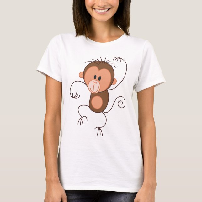 Cute Dancing Monkey T-Shirt (Front)
