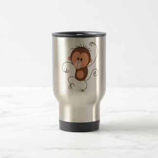 Cute Dancing Monkey Travel Mug