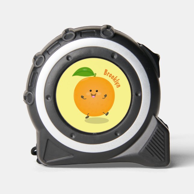 Cute dancing orange citrus fruit 1 (Front)