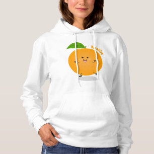 Cute dancing orange citrus fruit hoodie