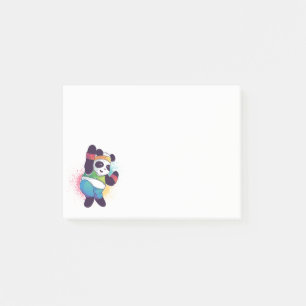 Cute Dancing Panda Bear Dance Exercise Workout Post-it Notes