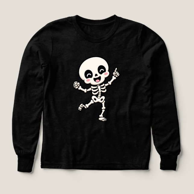 Cute Dancing Skeleton Halloween Design (Design Front)