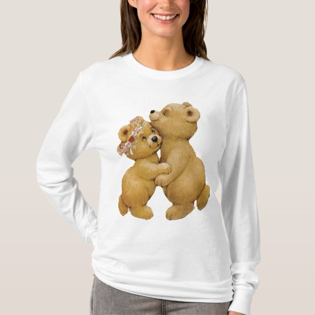 Cute Dancing Teddy Bears T-Shirt (Front)