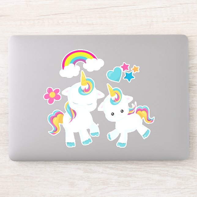 Cute Dancing Unicorns Magical Rainbow & Stars (Computer)