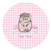 Cute Dandelion Hedgehog Pink Pattern