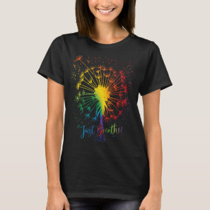 Cute Dandelion Just Tattoo Arrow Breathe Rainbow T-Shirt