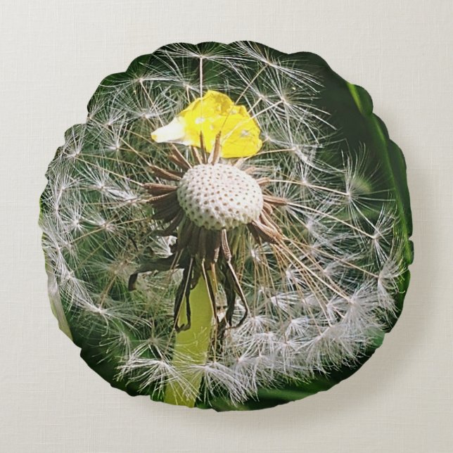 Cute dandelion round cushion (Front)