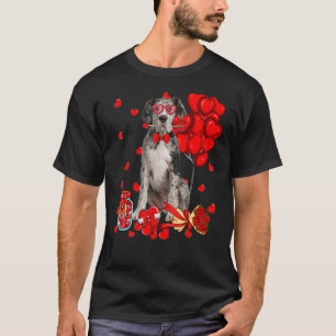 Cute Dane Dog Funny Heart Valentine's Day Dog Mum T-Shirt