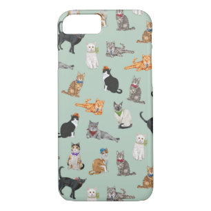 Cute Dapper Cats Pattern Case-Mate iPhone Case