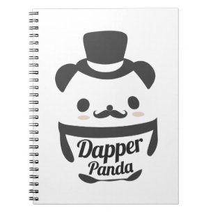 Cute Dapper Panda Wearing Top Hat Notebook