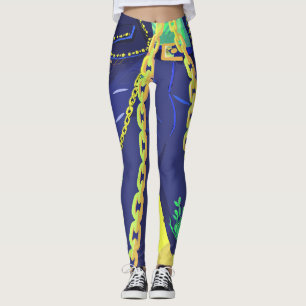 Cute Dark Female Character in Diamond Frame Leggings