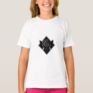 Cute Dark Female Character in Diamond Frame T-Shirt