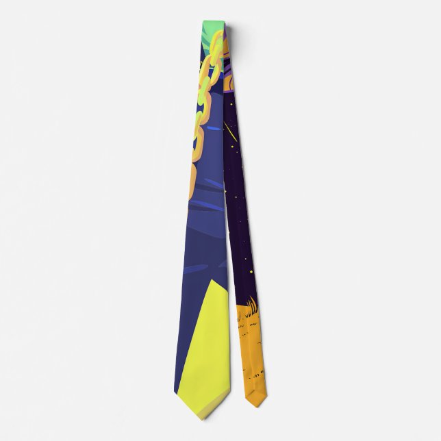 Cute Dark Female Character in Diamond Frame Tie (Front)