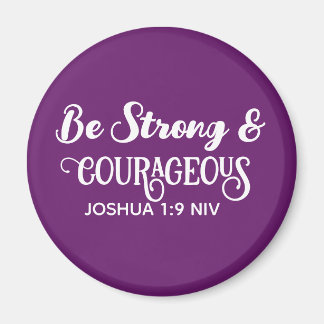 Cute Dark Purple Strong and Courageous Simple Magnet