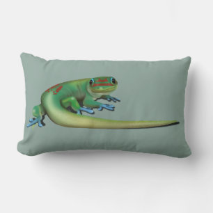Cute Day Gecko ( the you talking to me? Look back) Lumbar Cushion