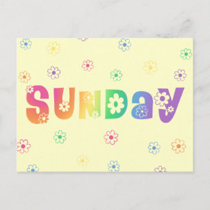 Cute Day Of The Week Sunday Postcard