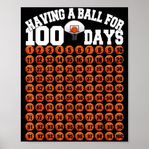 Cute Days Day School Basketball School 100 100th Poster