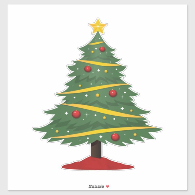 Cute Decoration Sparkly Christmas Tree  (Sheet)