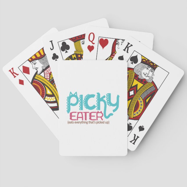 Cute Decorative Picky Eater Playing Cards (Back)