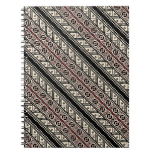 Cute decorative ukrainian patterns design notebook